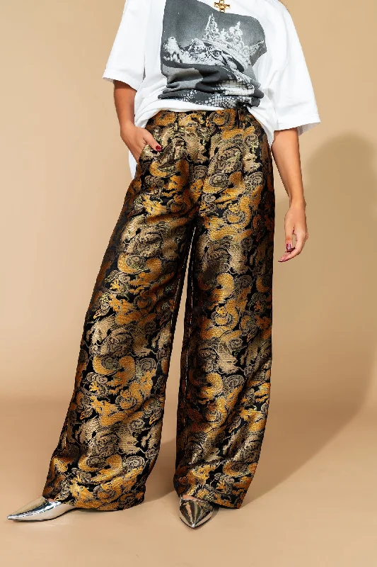 Women's Jodhpur BootsGolden Dragon Brocade Trousers *RESTOCKED*