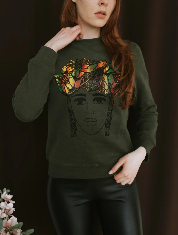 Men's hooded sweatshirt for all-around performanceSWEATSHIRT FLORAL CROWN AUTUMN