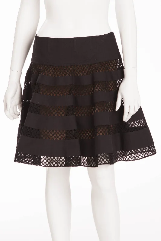 Women's Winter SkirtsAlaia - Black Mini Skirt