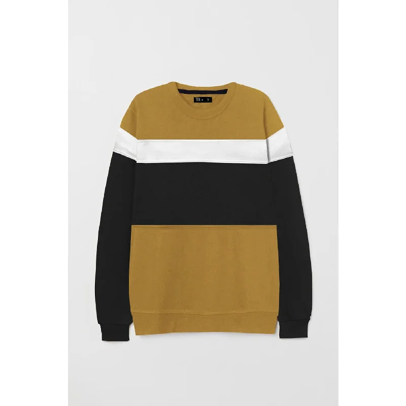 Men's urban hooded sweatshirtTX Colour Block Gold Sweatshirt