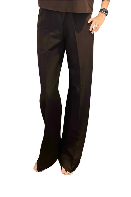 Women's Jodhpurs with Flared LegWide Leg Easy Pants In Americano