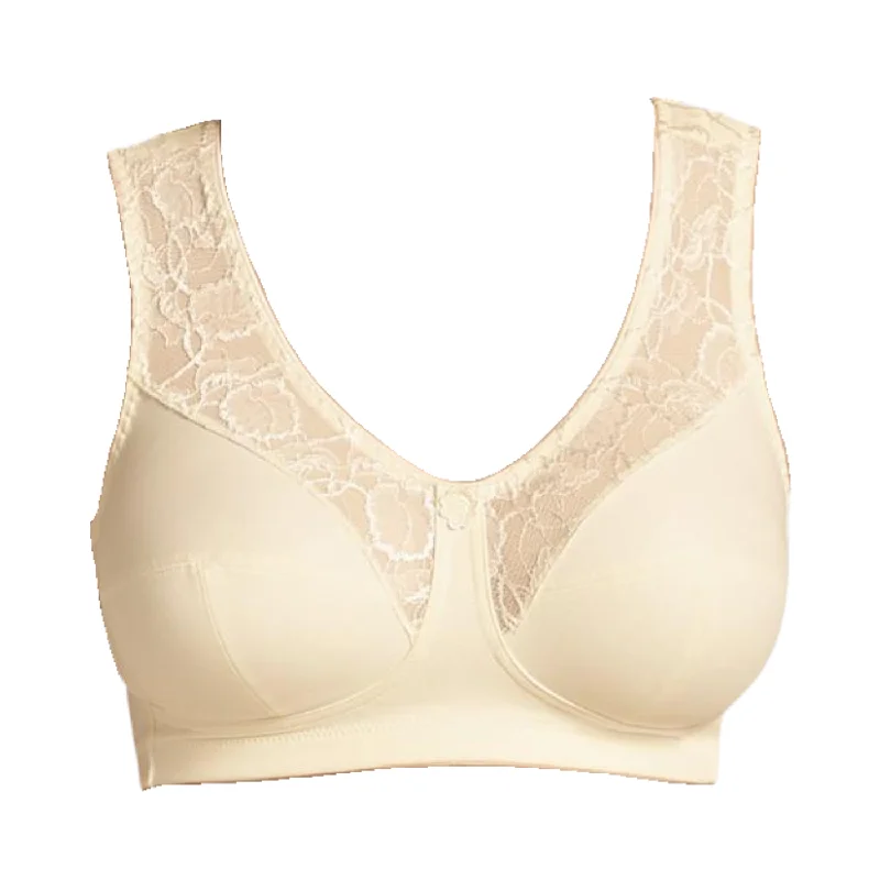 sports bras for small breastsANITA MICROENERGEN WIRE-FREE SUPPORT BRA - CHAMPAGNE