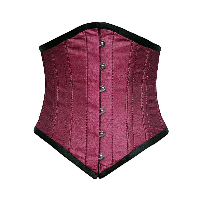 plus-size wireless mastectomy brasNick Sexy Underbust Magenta dupion Corset