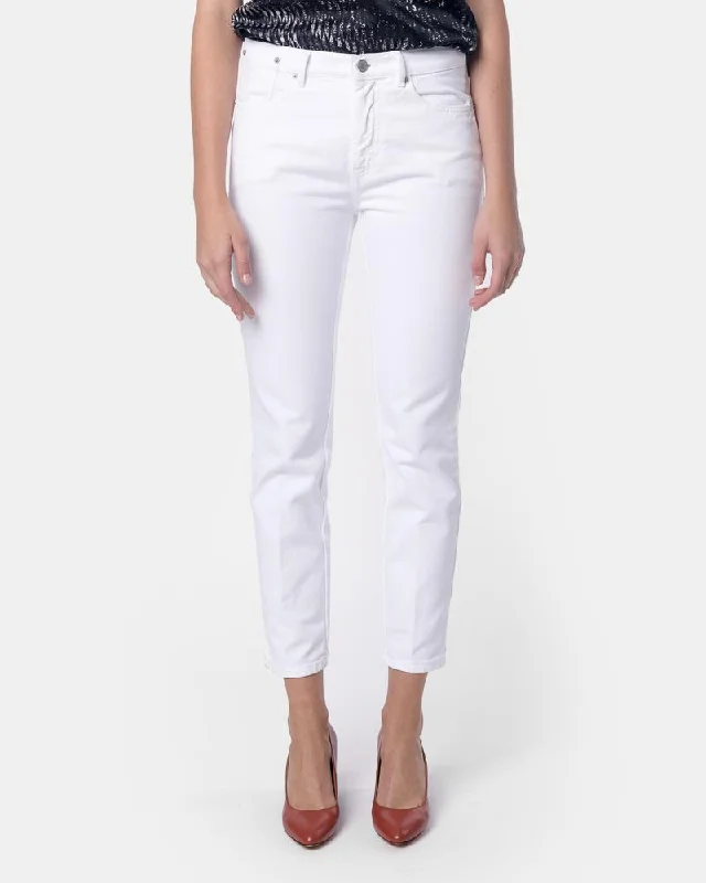 Women's Jodhpurs with Mandarin CollarPerry Pants in White