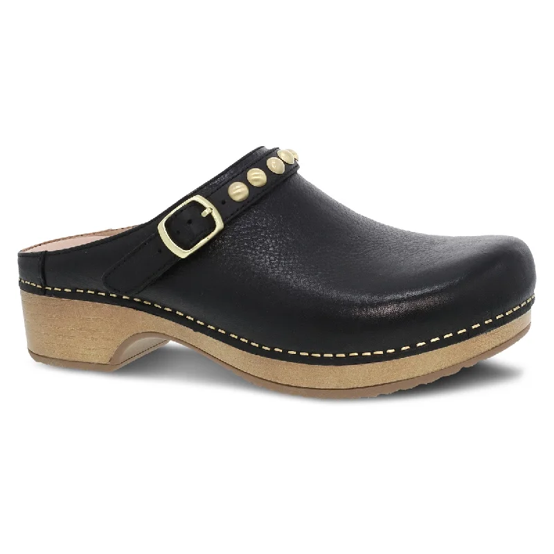 Women's Britton Tumbled Mule Clog - Black