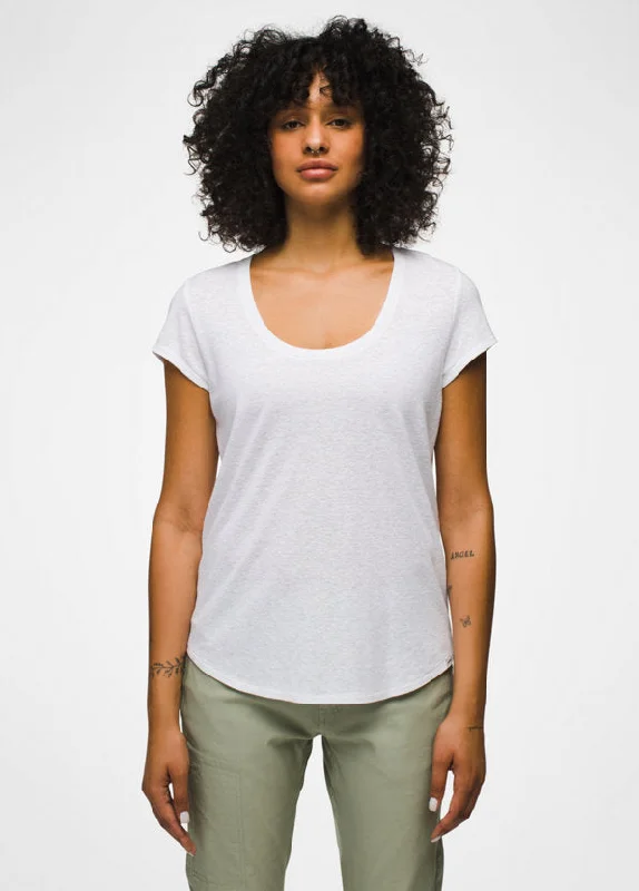 Women's Cozy Up Scoop Neck Tee - White