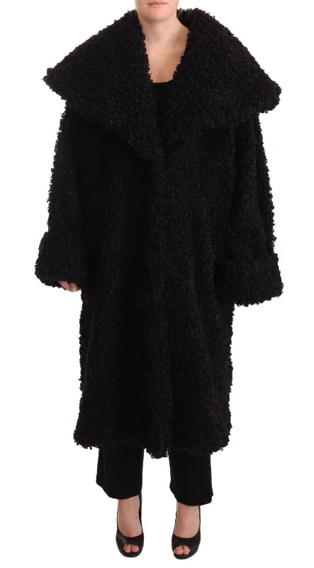 men's winter parka with fur trimElegant Black Fur Cape Trench Coat