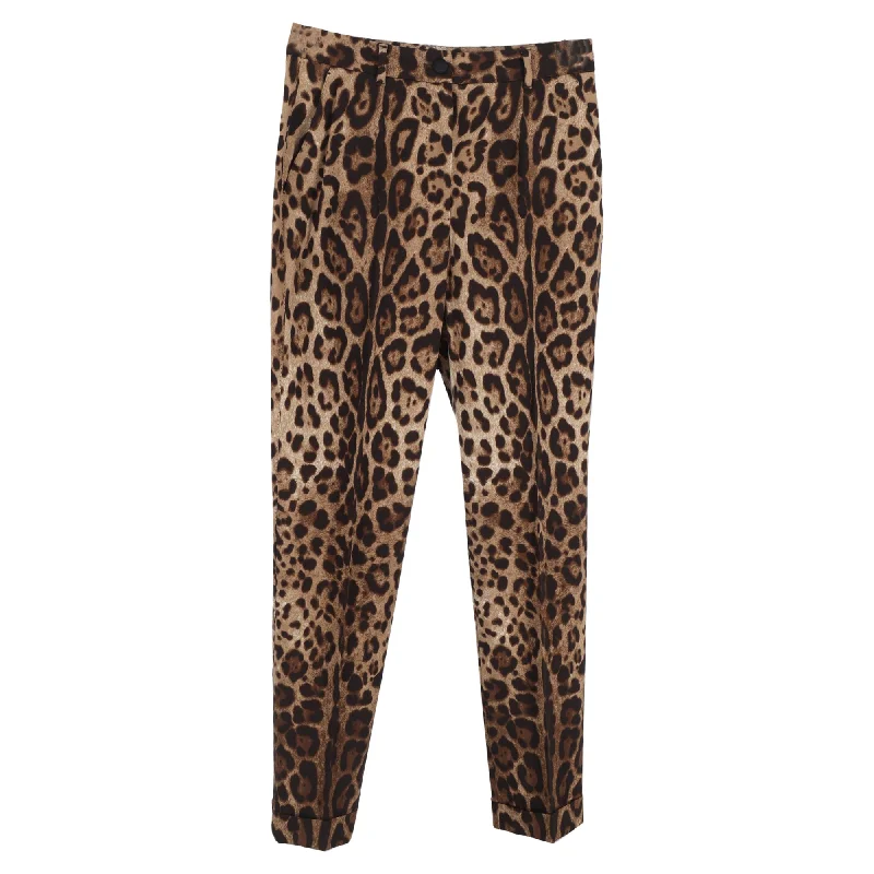 Women's Harem PantsDolce & Gabbana Slim-Cut Trousers in Animal Print  Cotton