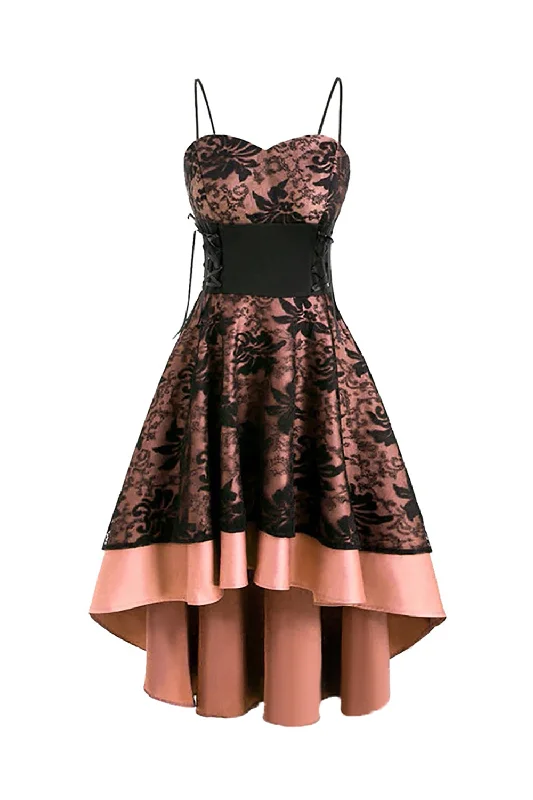 Women's Relaxed Fit SkirtsBlush Lace High-low Halloween Dress