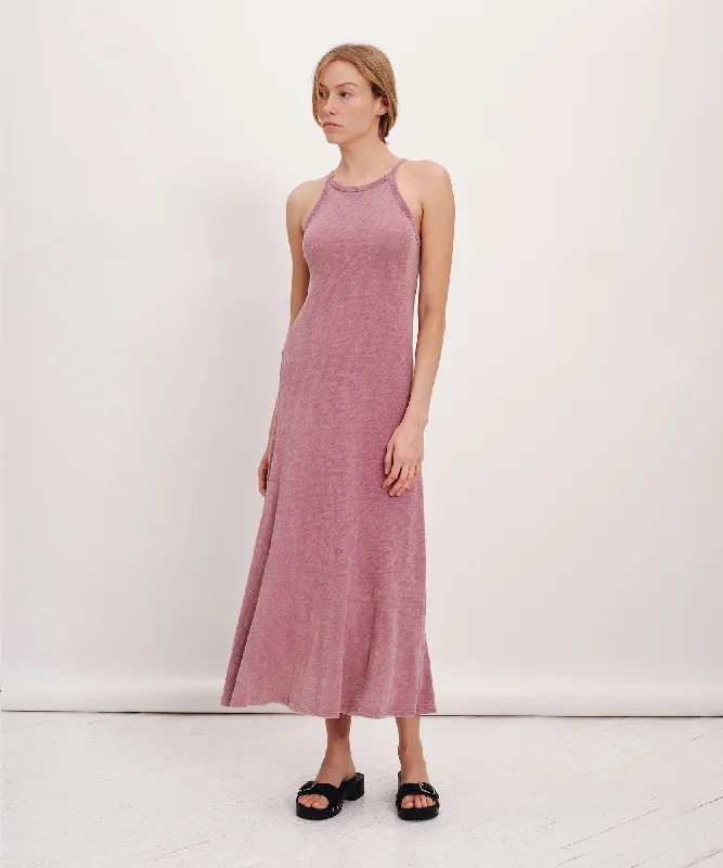 Women's Cut-Out DressesSlub Jersey with Chroma Wash Tank Maxi Dress - Wisty Mauve