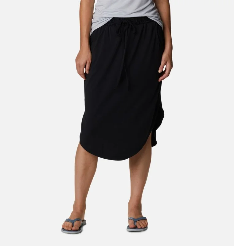 Women's Slack Water Knit Skirt - Black