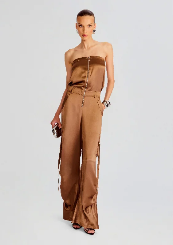 Women's Jumpsuits with Collarless DesignEstrella Cargo Jumpsuit