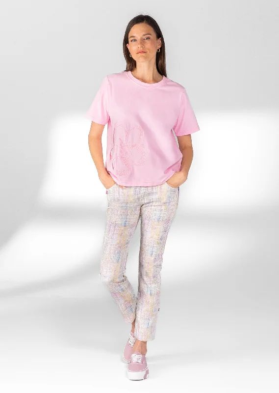 Women's Jodhpurs with Shirt CollarMaraca Print 28'' Straight Pant, 5 Pockets & Rolled Up Cuffs