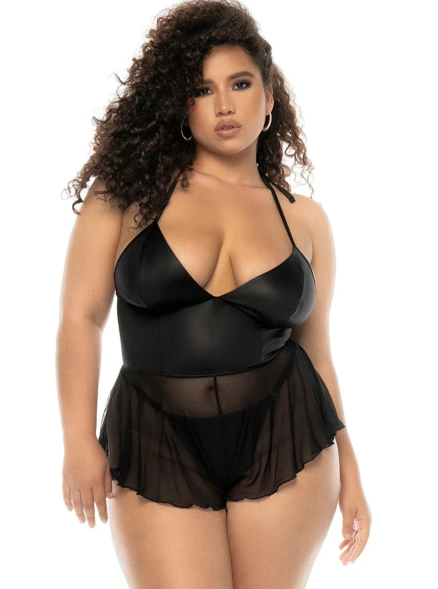 wireless maternity sleep brasMapale Lingerie Queen Wet Look Sheer Romper Flutter Teddy Black