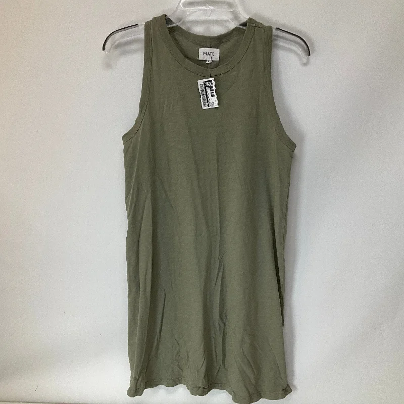 Women's Shawl Collar DressesGreen Dress Casual Short Cmb, Size S