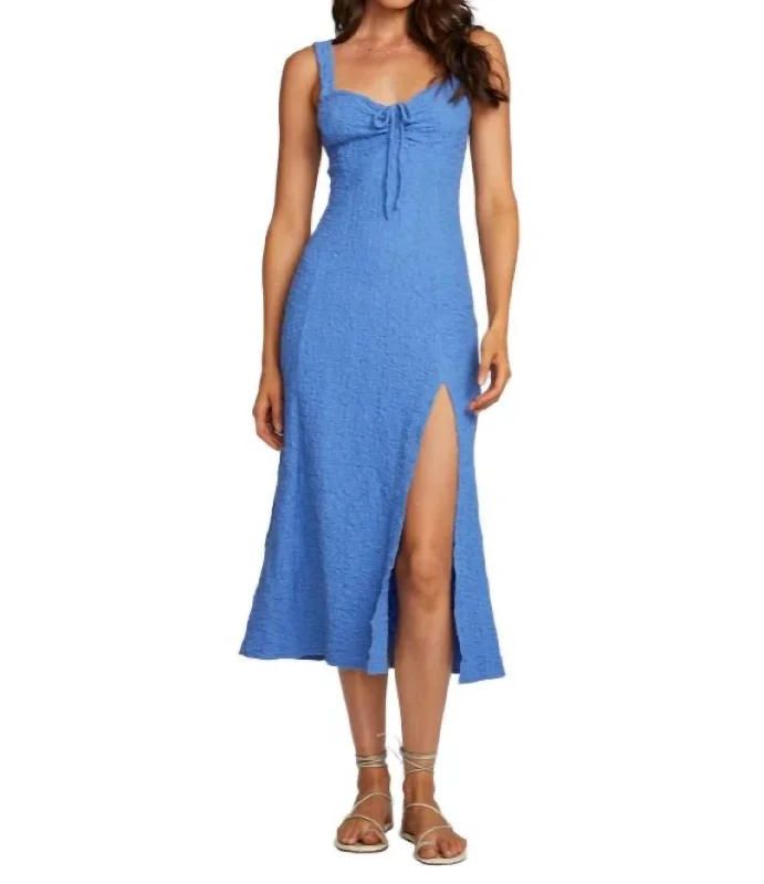 Women's Low Collar DressesCannan Midi Dress In Blue