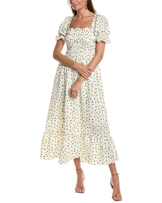 Women's Collarless DressesJL LUXE Floral Midi Dress