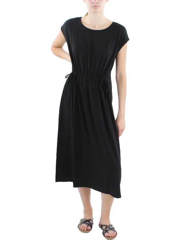 Women's Wide Collar DressesWomens Midi Stretch Midi Dress