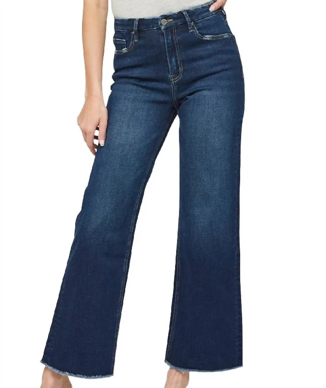 Women's Jodhpurs with Peter Pan CollarFestival Stretch Super High-Rise Wide Leg Jean In Ultramarine