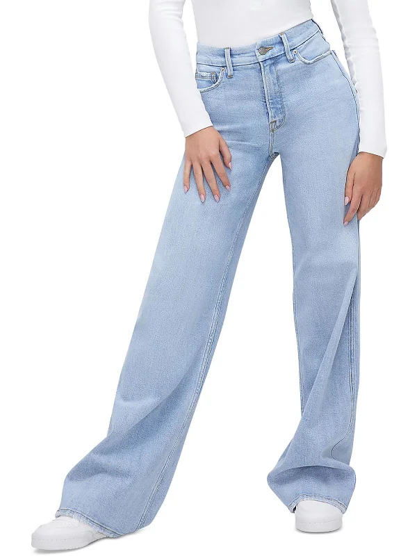 Women's Wide-Leg PantsGOOD SKATE Womens High Rise Denim Wide Leg Jeans