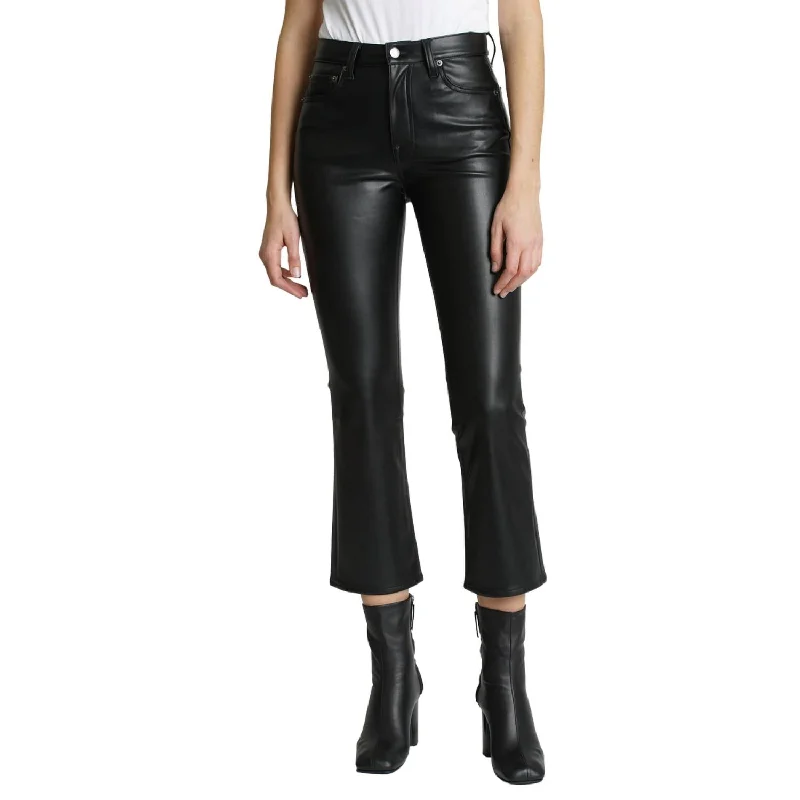 Women's Jodhpurs with Shirt CollarLennon Coated Bootcut Jeans In Slate Black