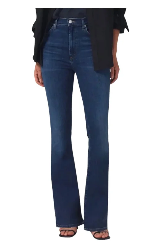 Women's Jodhpurs with Asymmetrical HemLilah Bootcut Denim Jeans In Morella