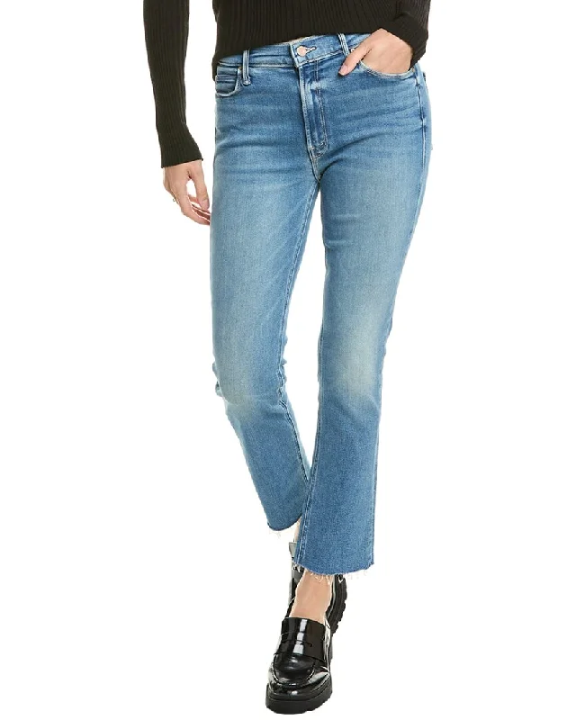 Women's Jodhpurs with V-Shaped HemMOTHER Denim Mid-Rise Dazzler Riding The Cliffside Ankle Fray Jean