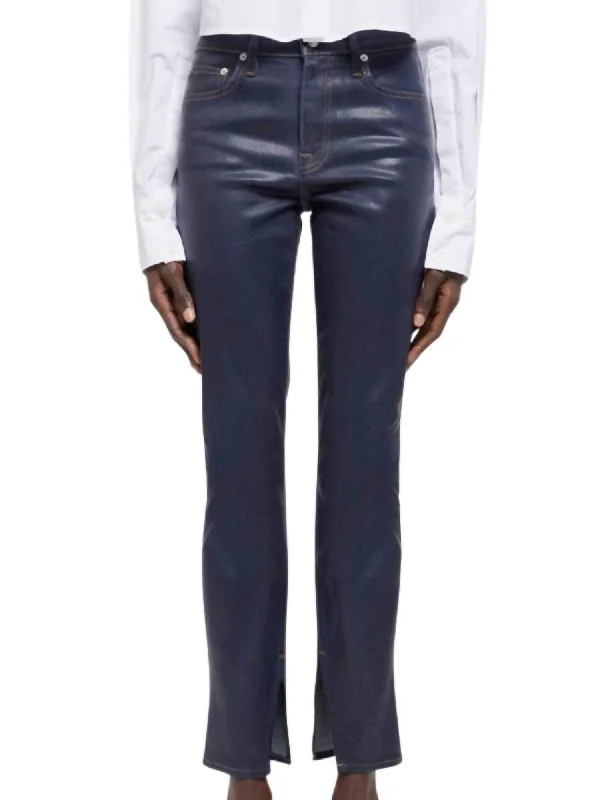 Women's Jodhpurs with Mid WaistRae High Rise Skinny Denim In Coated Indigo