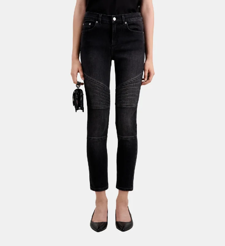 Women's Jodhpurs with Keyhole CollarSlim Biker Jeans