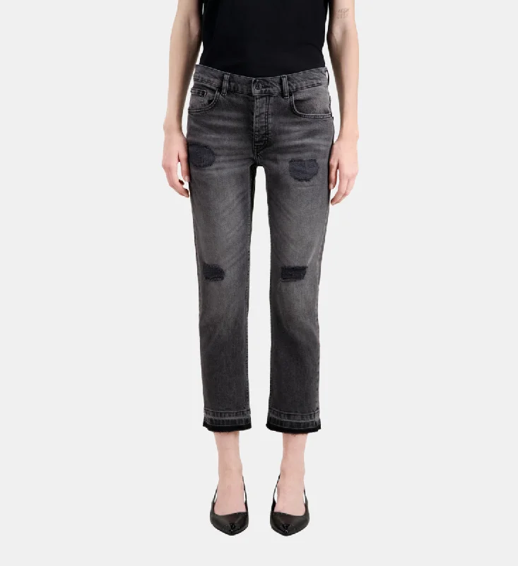 Women's Jodhpurs with Shirt CollarStraight Jeans