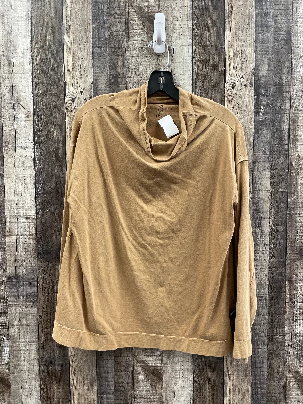 Women's Blouse with Collarless DesignTop Long Sleeve By We The Free In Beige, Size: S