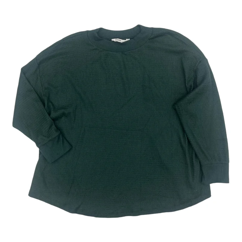 Women's Blouse with PocketsTop Ls By Sonoma In Green, Size:2X