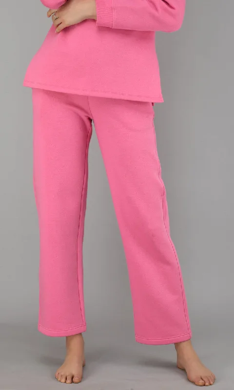 women's pajamas with cozy footiesFeisty Pink Fleece Lounge Pant