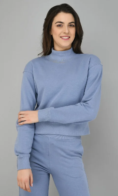 women's pajamas for all-night comfortIce-Blue Fleece SweatShirt