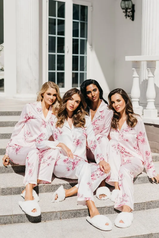 women's pajamas for those who seek cozy, all-night comfortKaterina Bouquet De Fleur Printed PJ Set