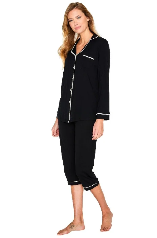 women's pajamas with a modern twistLong Sleeve Cropped PJ Set