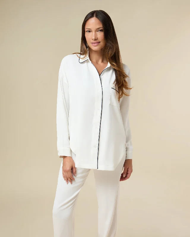 women's pajamas with a sophisticated, modern twistLong Sleeve Pajama Top