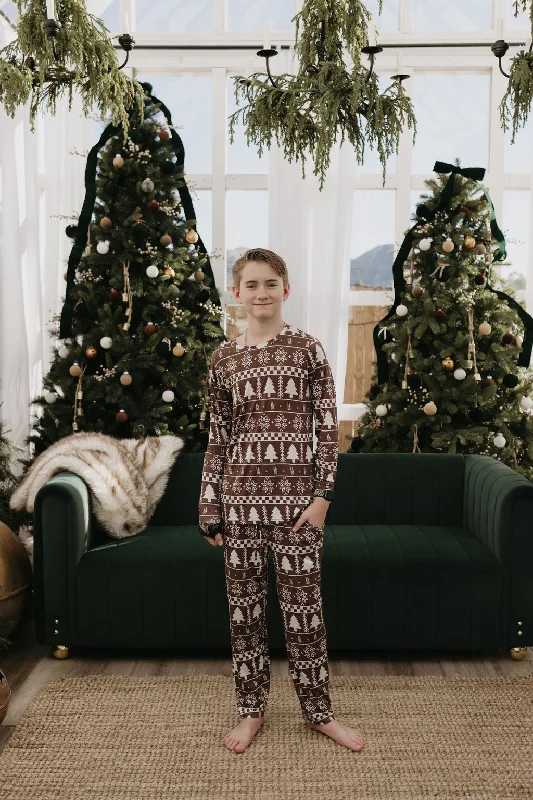 women's pajamas with a whimsical charmPre-Teen Straight Leg Bamboo Pajamas | Forever Fair Isle