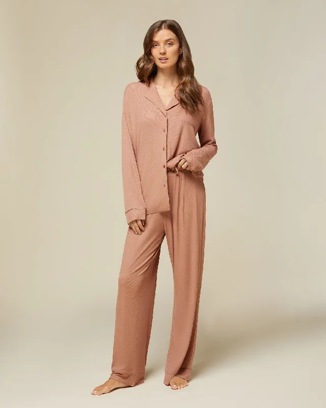 women's striped pajama setsPull On Wide Leg Pajama Pant