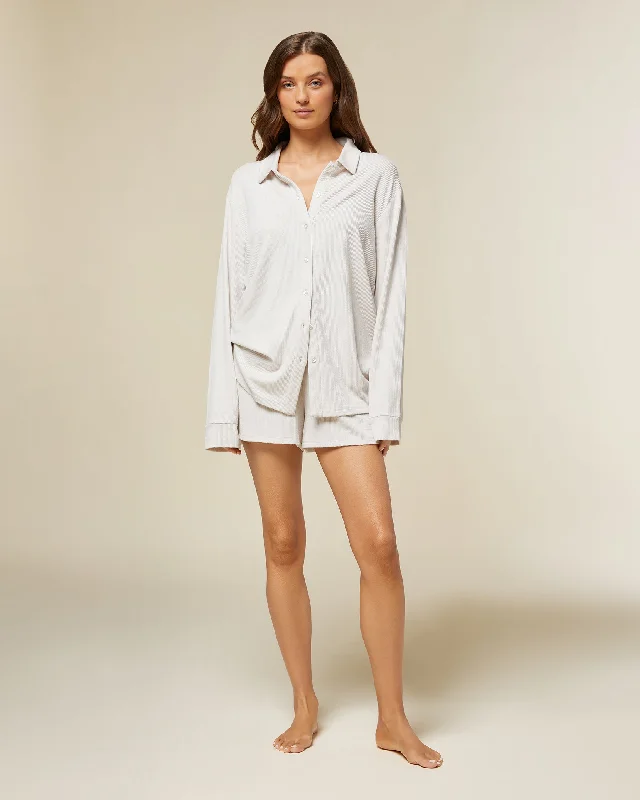 women's pajamas for yoga and meditationRibbed Pull On Short