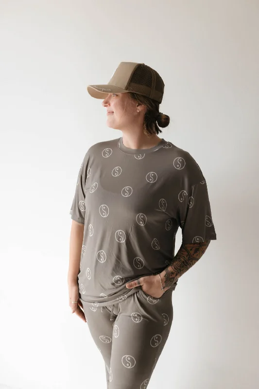 women's pajamas for campingShort Sleeve Women's Bamboo Pajamas | Sage Yin Yang