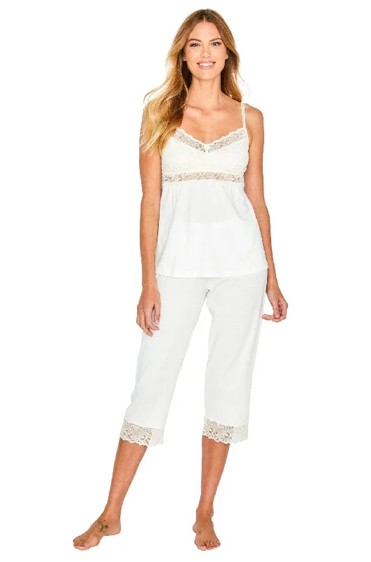 women's pajamas for the holidaysSpaghetti Strap Camisole Cropped Set